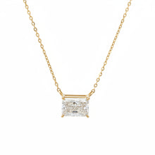 Load image into Gallery viewer, 14k Yellow Gold and Diamond Radiant-cut Necklace