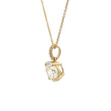 Load image into Gallery viewer, 14k Yellow Gold and Diamond Round Shaped Necklace