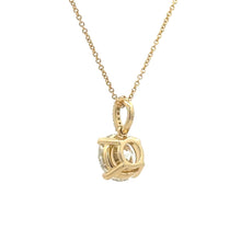 Load image into Gallery viewer, 14k Yellow Gold and Diamond Round Shaped Necklace