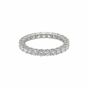 14k white gold and Lab diamonds Eternity ring