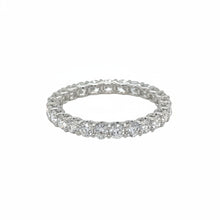 Load image into Gallery viewer, 14k white gold and Lab diamonds Eternity ring