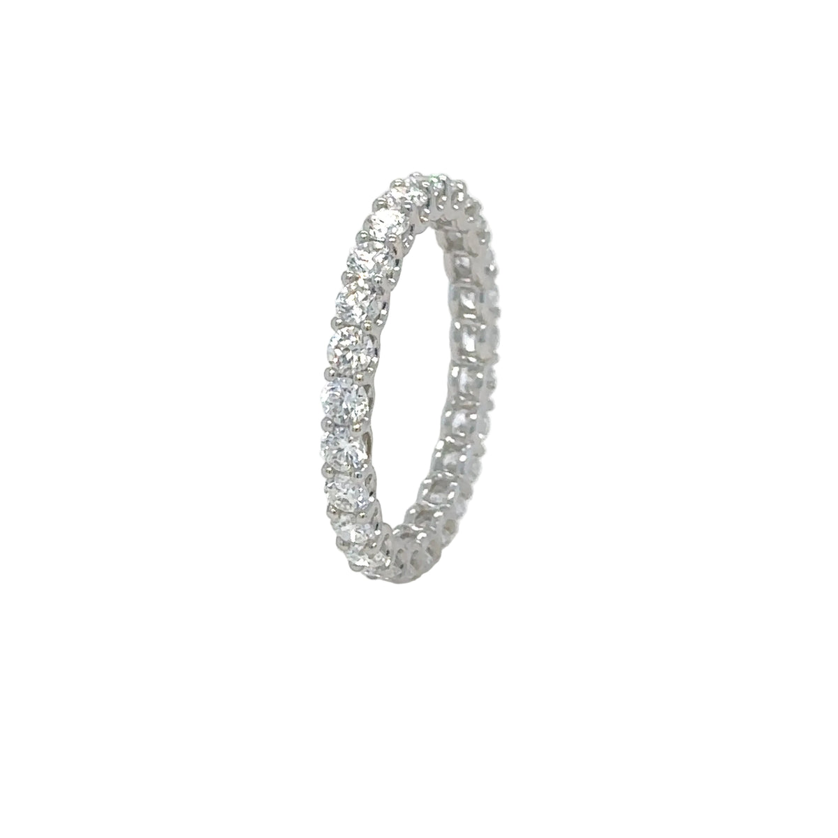 14k white gold and Lab diamonds Eternity ring