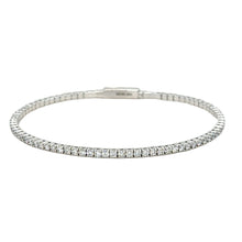 Load image into Gallery viewer, 10k White gold Lab diamonds Fancy Bangle Bracelet