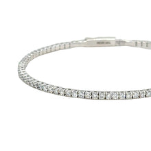 Load image into Gallery viewer, 10k White gold Lab diamonds Fancy Bangle Bracelet