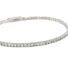 Load image into Gallery viewer, 10k White gold Lab diamonds Fancy Bangle Bracelet