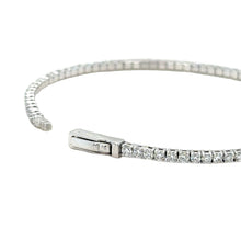 Load image into Gallery viewer, 10k White gold Lab diamonds Fancy Bangle Bracelet