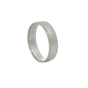14k White Gold Wedding Band