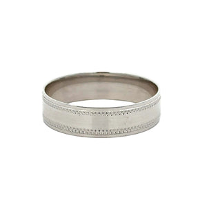 14k White Gold Wedding Band