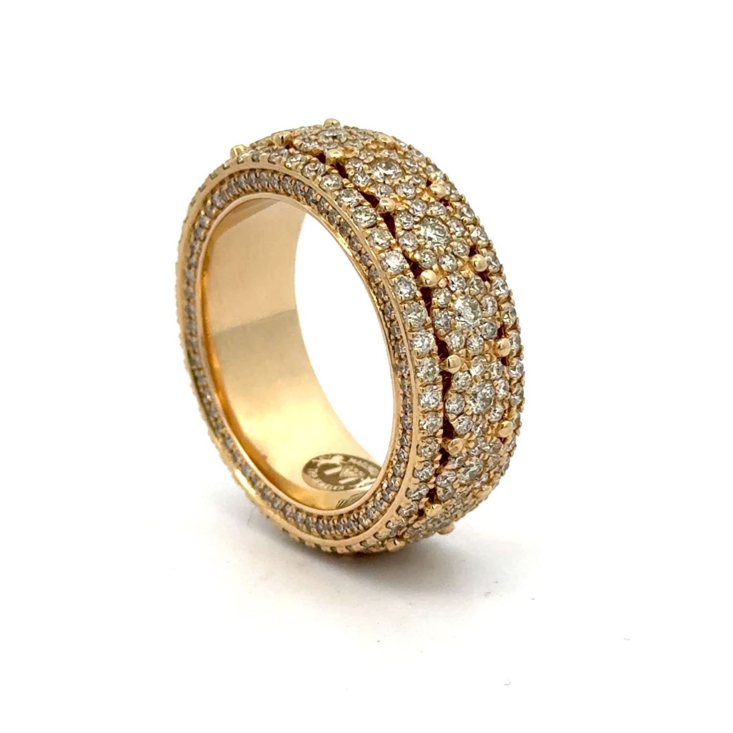 14k gold and diamond Eternity Band (choose your color)