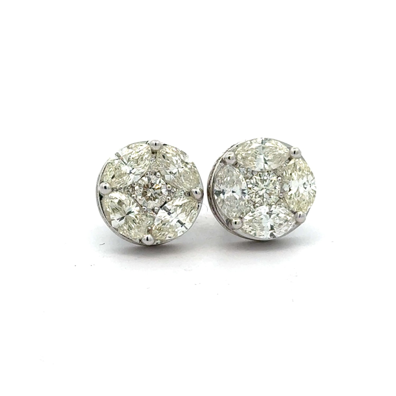 14k gold and diamond Fancy Earrings (choose your color)