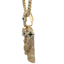 Load image into Gallery viewer, Yellow gold and Diamond Jesus Head Pendant and Tennis Chain set