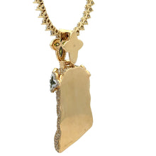 Load image into Gallery viewer, Yellow gold and Diamond Jesus Head Pendant and Tennis Chain set