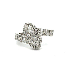 26mm Rolex Watch with stainless steel oyster band + White gold and Diamond Twin Heart Bangle + Ring