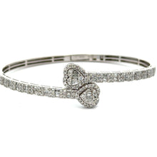 Load image into Gallery viewer, 26mm Rolex Watch with stainless steel oyster band + White gold and Diamond Twin Heart Bangle + Ring