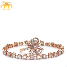 Load image into Gallery viewer, VVS/vs high clarity diamonds set in a 18k white gold Fancy Bracelet and Butterfly Ring (VALENTINE`S DAY SPECIAL)