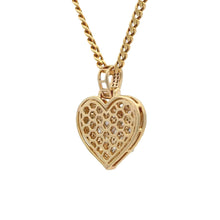 Load image into Gallery viewer, Yellow Gold and Diamond Heart Pendant and Yellow Gold Cuban Chain (VALENTINE`S DAY SPECIAL)