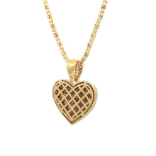 Load image into Gallery viewer, 14k Yellow Gold and Diamond Heart Pendant and Yellow gold Ice Link Chain (VALENTINE`S DAY SPECIAL)