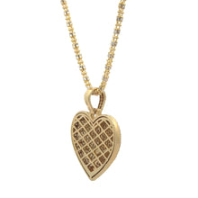 Load image into Gallery viewer, 14k Yellow Gold Broken Heart Pendant and Yellow Gold Ice Link Chain  (VALENTINE`S DAY SPECIAL)