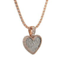 Load image into Gallery viewer, 14k gold and diamond Heart Pendant and Gold Ice Link chain (VALENTINE`S DAY SPECIAL) (choose your color)