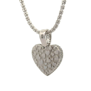 14k gold and diamond Heart Pendant and Gold Ice Link chain (VALENTINE`S DAY SPECIAL) (choose your color)