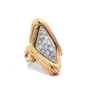 14k yellow gold and diamond Ring (LIMITED EDITION ANIQUE PIECE)