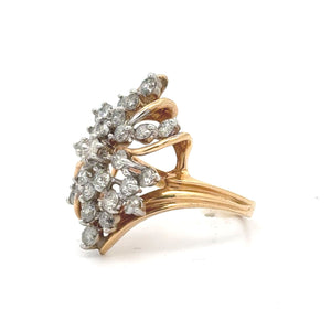 14k yellow gold and diamond Ring