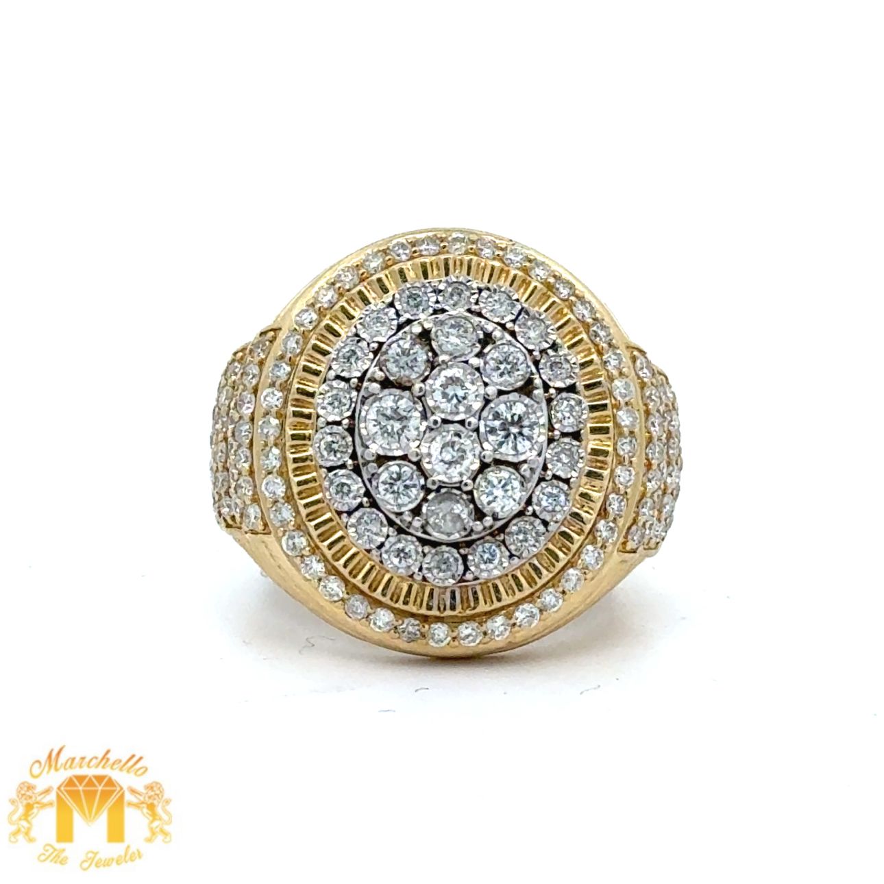 14k yellow gold and diamond Ring