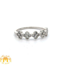 Load image into Gallery viewer, 14k white gold and diamond Band