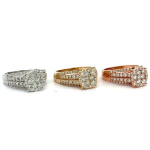 14k gold and diamond Ring (choose your color)