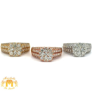 14k gold and diamond Ring (choose your color)