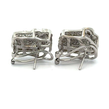 Load image into Gallery viewer, 14k white gold and diamond Jesus Head Earrings