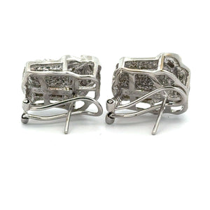 14k white gold and diamond Jesus Head Earrings