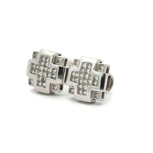 Load image into Gallery viewer, 14k white gold and diamond Earrings