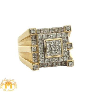 14k yellow gold and diamond Men`s Ring