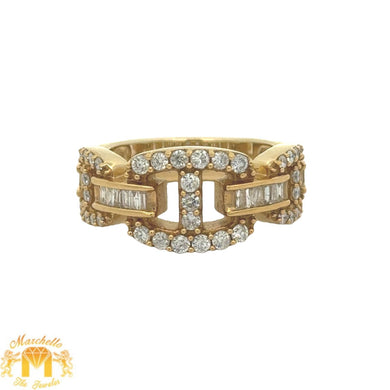 14k yellow gold and diamond Men`s Ring