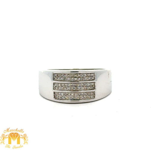 White gold and diamond Band with Round diamonds