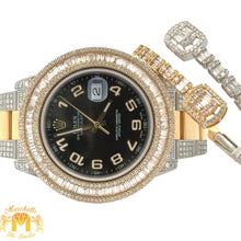 Load image into Gallery viewer, 41mm Two-tone Rolex &amp; XXL Bezel + 14k two-tone gold and diamond Bangle