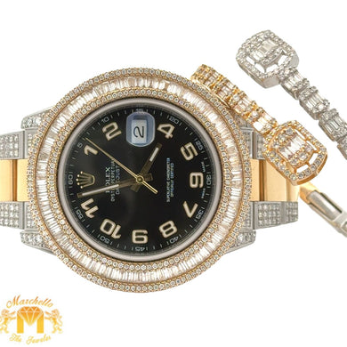 41mm Two-tone Rolex & XXL Bezel + 14k two-tone gold and diamond Bangle