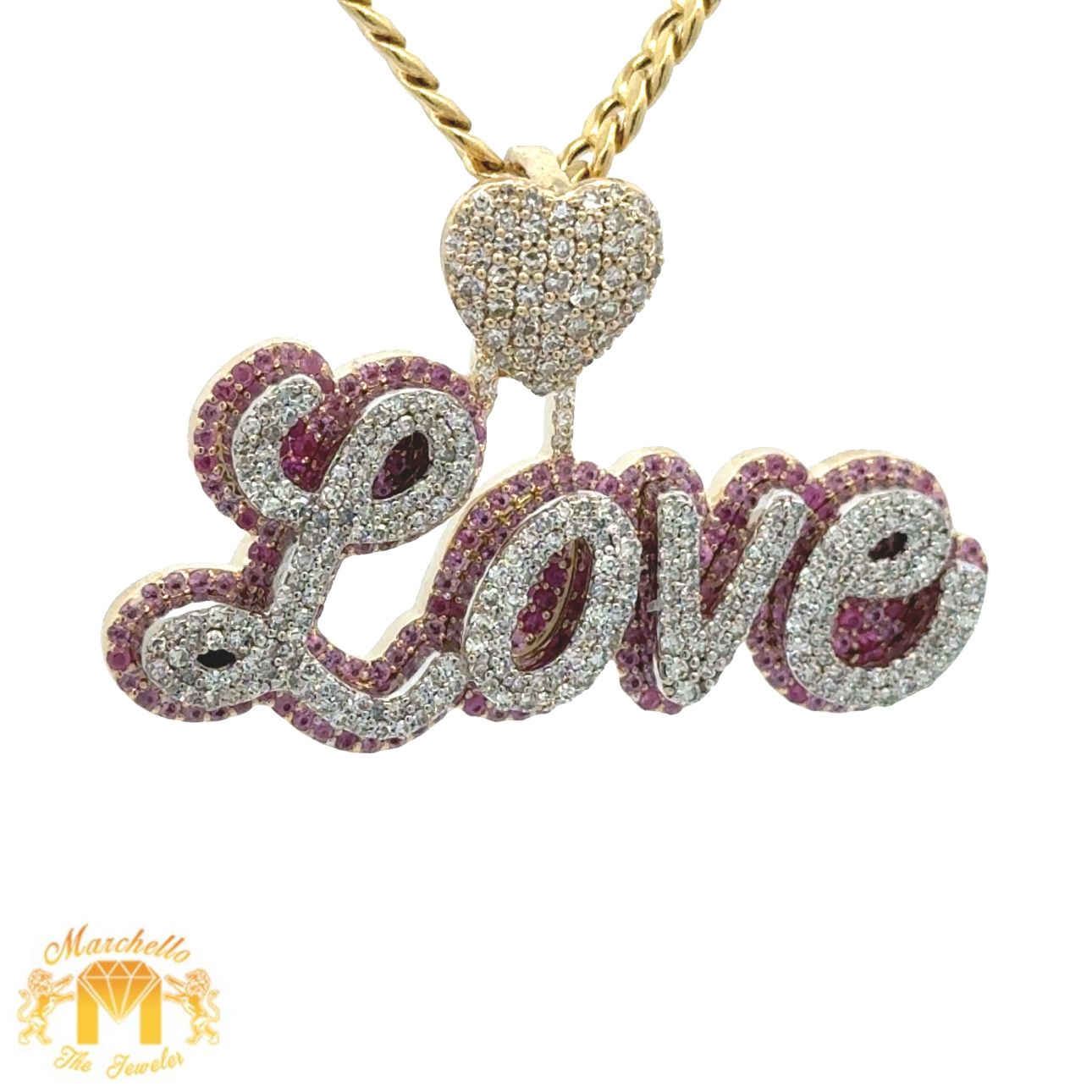 Custom Gold & Diamond Name Pendant – Personalized Jewelry (choose your color)