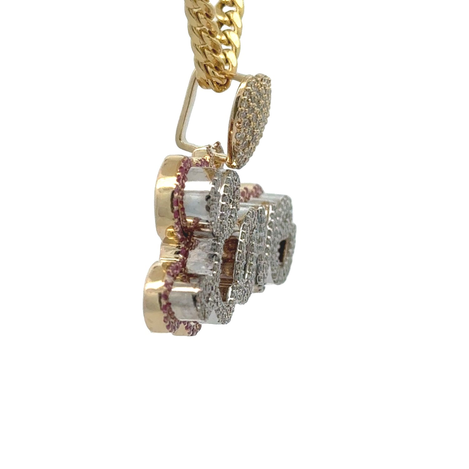 Custom Gold & Diamond Name Pendant – Personalized Jewelry (choose your color)