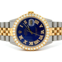 Load image into Gallery viewer, 36mm Rolex Watch with two-tone jubilee band + Gold and Diamond Clover Bracelet + Earrings