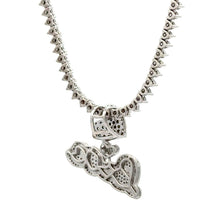 Load image into Gallery viewer, Gold and Diamond LOVE pendant and Tennis Diamond Chain (choose your color)