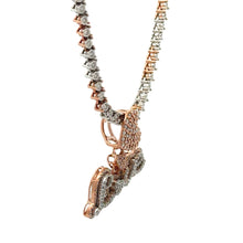 Load image into Gallery viewer, Gold and Diamond LOVE pendant and Tennis Diamond Chain (choose your color)