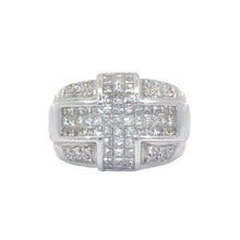 Load image into Gallery viewer, 14k Whitegold Men&#39;s Ring with Princess Cut Diamonds