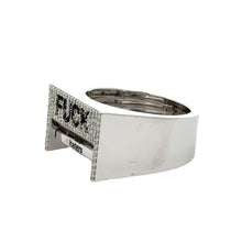 Load image into Gallery viewer, Silver and Diamond  Men`s Ring with round diamonds (choose your style)
