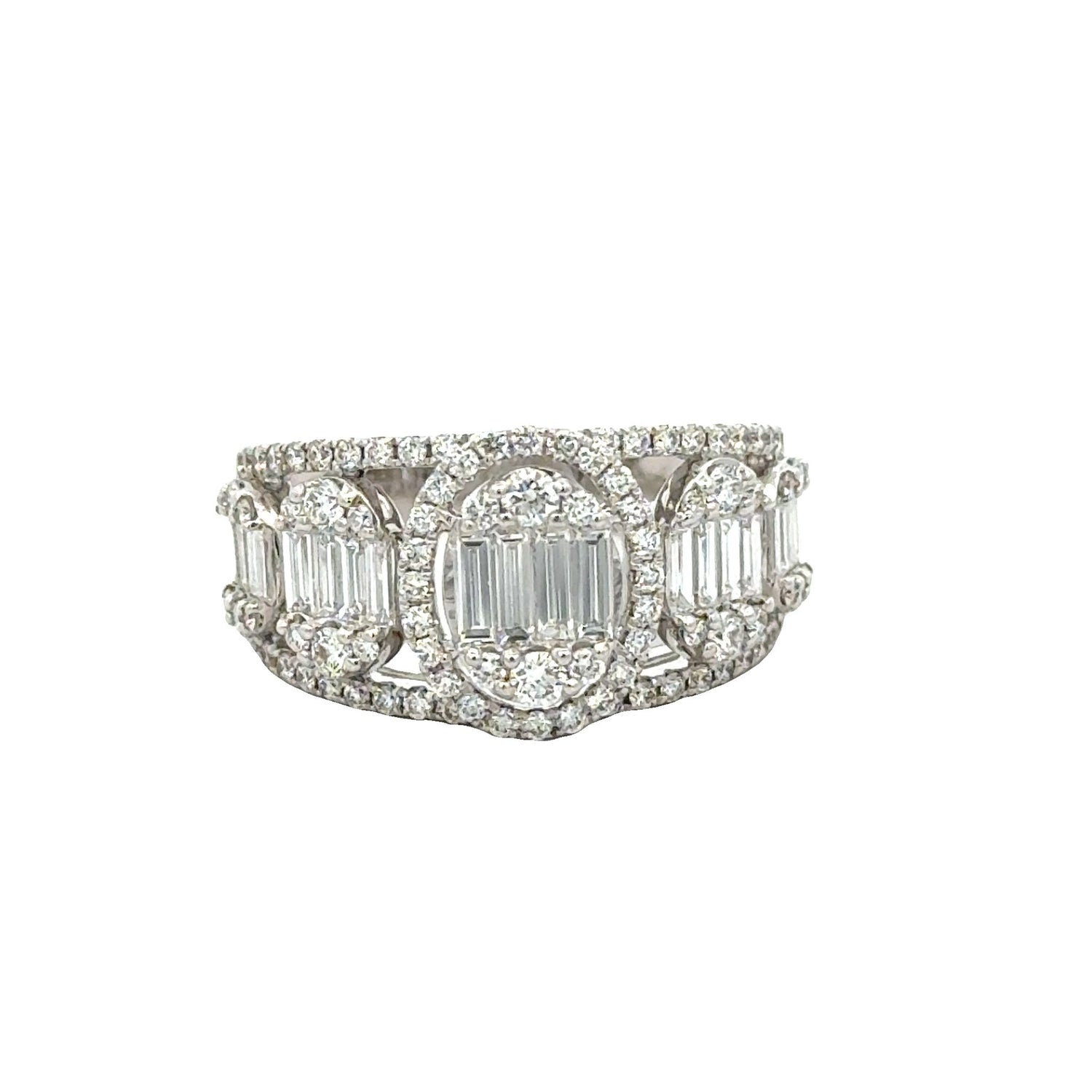 18k white gold and diamond Ring and Earrings