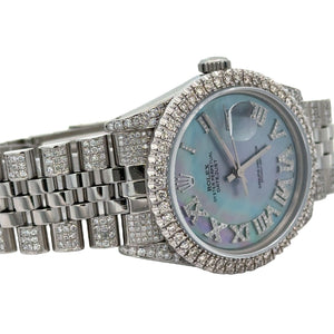 36mm Rolex Watch with stainless steel jubilee band + White Gold and Diamond Bracelet + Ring