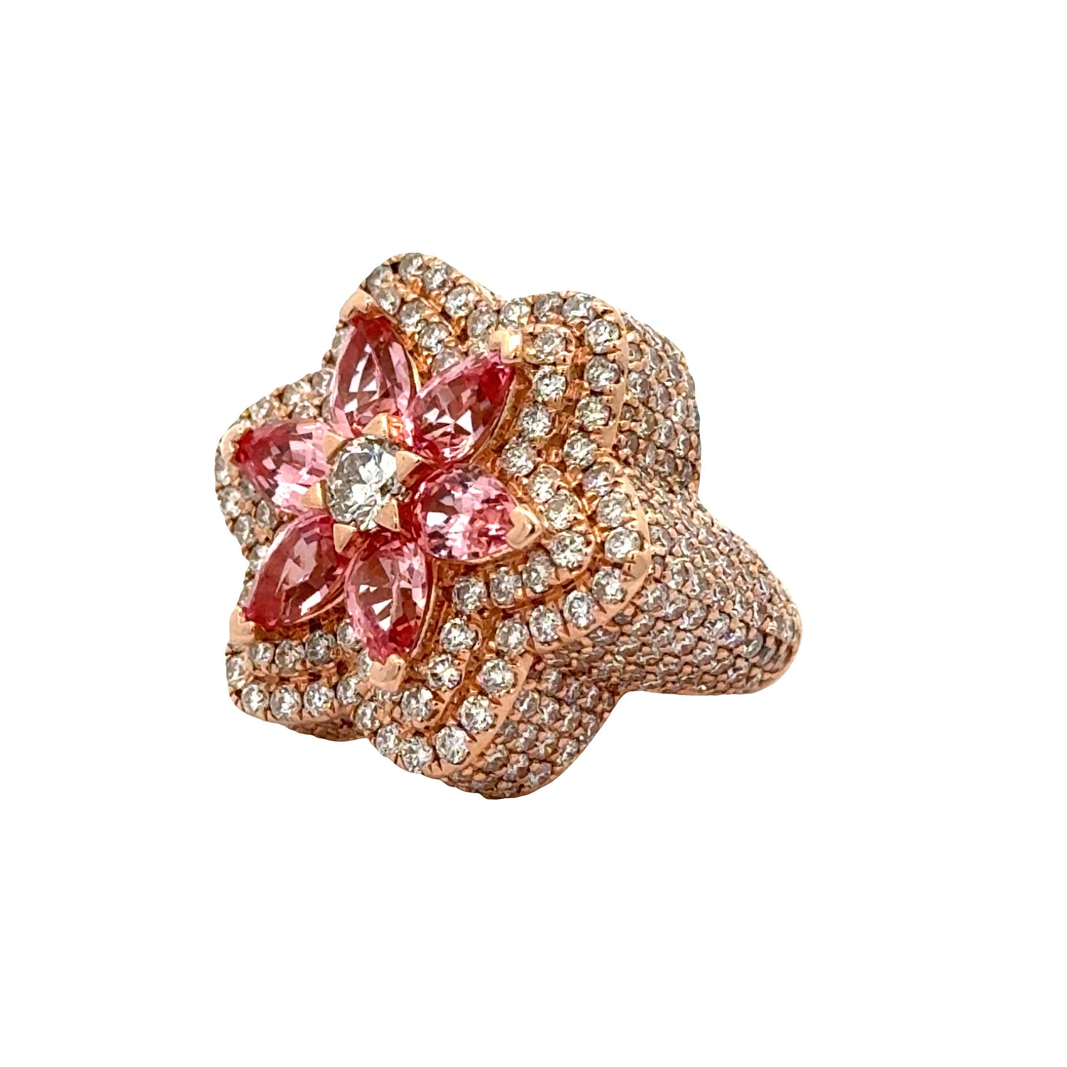 14k rose gold and diamond Ring