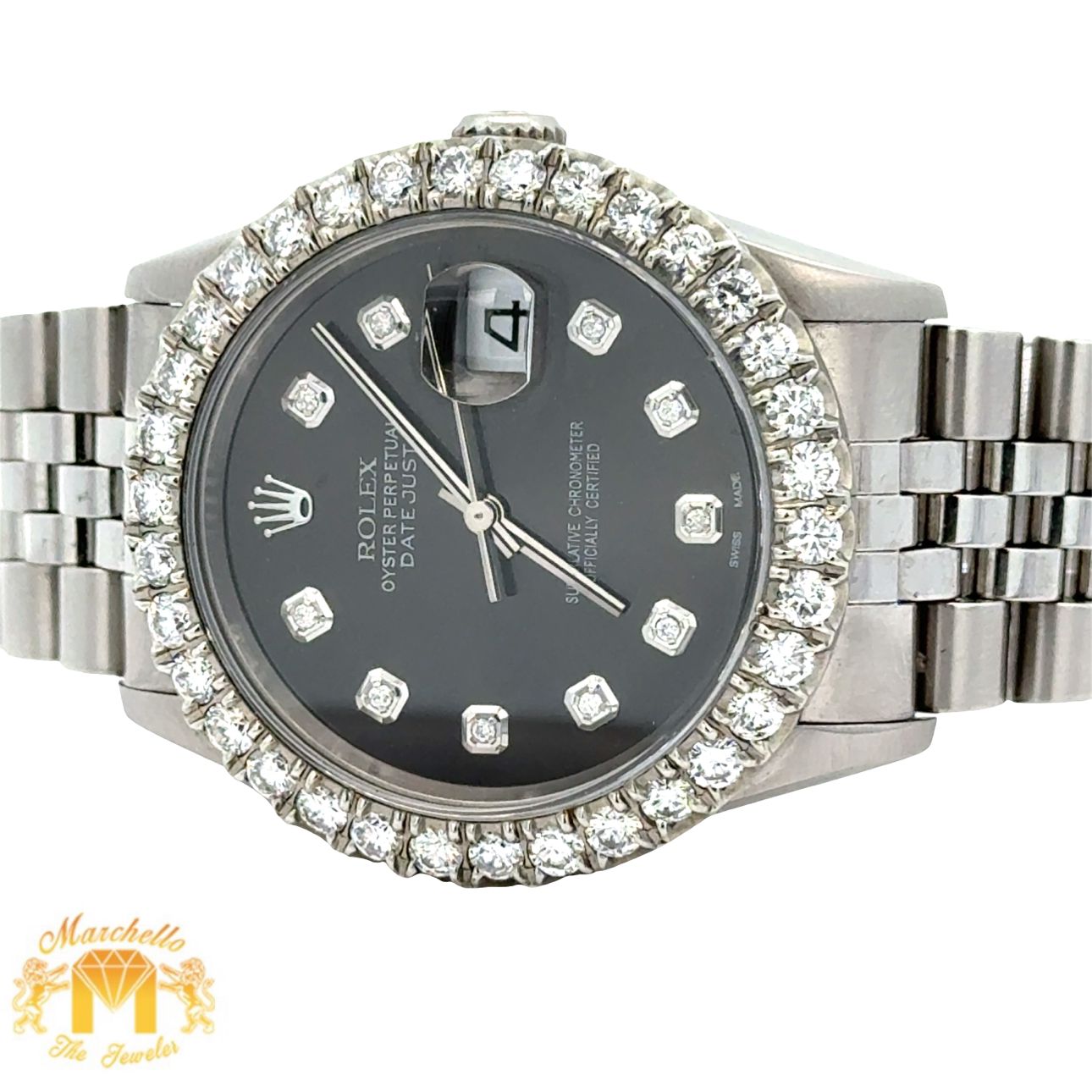 36mm Rolex Watch with stainless steel jubilee band