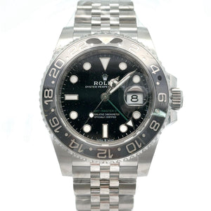 Model # 126710GRNR 40mm Rolex GMT-Master II 'Bruce Wayne' Watch with stainless steel jubilee band (Rolex original card)